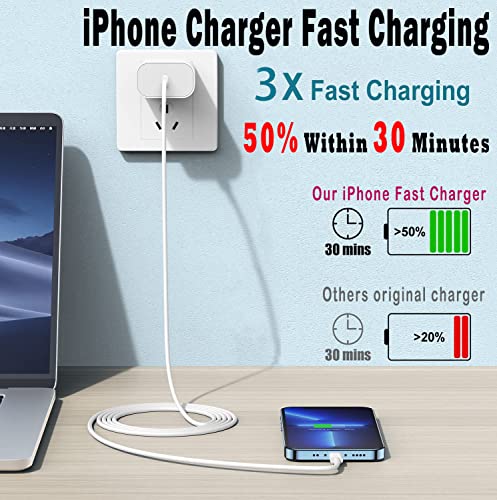 undefined iPhone Charger Fast Charging,iPhone Fast Charger 2Pack Type C Fast Charger Block Plug Adapter 6FT USB-C to Lightning Cable Cord for iPhone 14/13/13 Pro/12 Pro/12 Pro Max/11/Xs Max/XR/X/SE,iPad,AirPods の商品画像 1