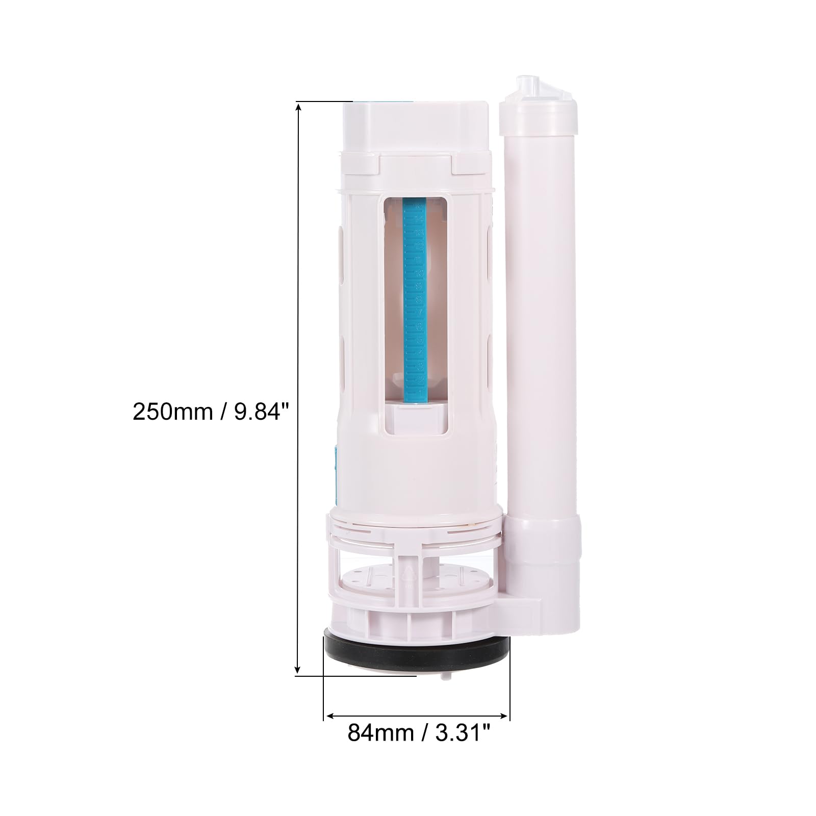 uxcell Vannes de chasse d'eau pour toilettes, 290 mm de long, double valve de chasse d'eau, pièce de rechange pour toilettes, blanc