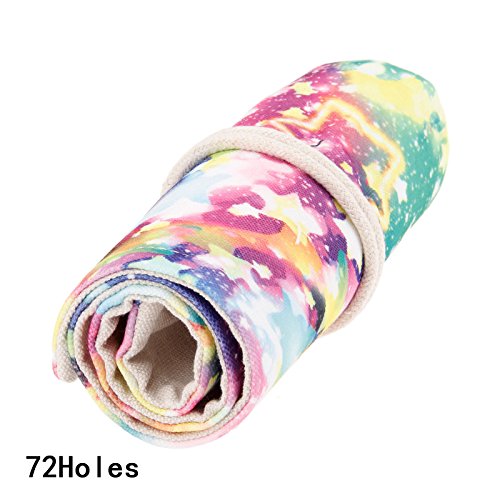 1Pieza envoltura de lienzo lápiz bolsa Holder bolsa de almacenamiento maquillaje cortina Sketch bolsa de almacenamiento Caja Estuche Escolar A#-72 Holes