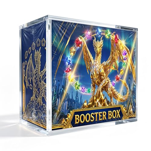 Akrylowe etui magnetyczne, kompatybilne z Booster Box, grubość 5 mm, z ochroną UV, przezroczyste pudełko na karty kolekcjonerskie, pyłoszczelne i można układać w stos – pasuje do