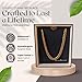 To My Man Steel Cuban Necklace, Meaningful Gift for Him, Romantic Gift for Boyfriend Long Distance, Small Sentimental Present for Boyfriend (Your Crown, 18k Gold Finish)