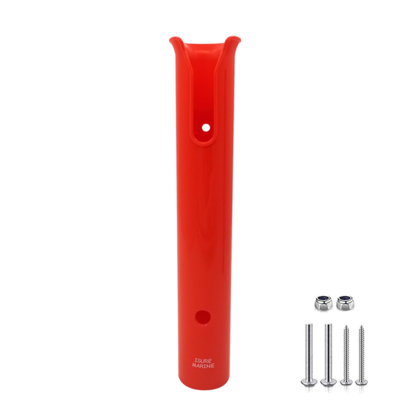 MERISHOPP Slotted Design Single Tube Rod Holder Includes Mounting Hardware Boat Mount Rod Holder for Anglers, Boaters, Kayak, Dock, Orange-image-3