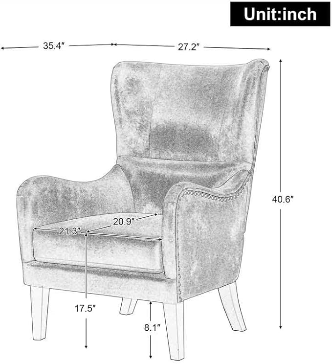 Sillón Club Tapizado Marrón con Tachuelas miniatura 3