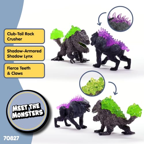 Image of Schleich ELDRADOR - 2PC Shadow Lynx vs. Rock Crusher - Kids 7+ | 70827