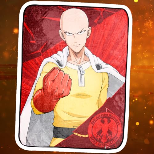 Couverture polaire One Punch Man plaid doux Saitama de lit 114x152cm plaid manga anime - 6