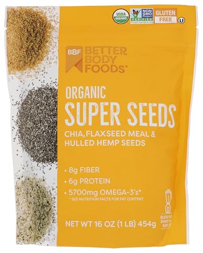 BetterBody Organic Super Seed Blend, Non GMO, 16 Ounces (Pack Of 6)
