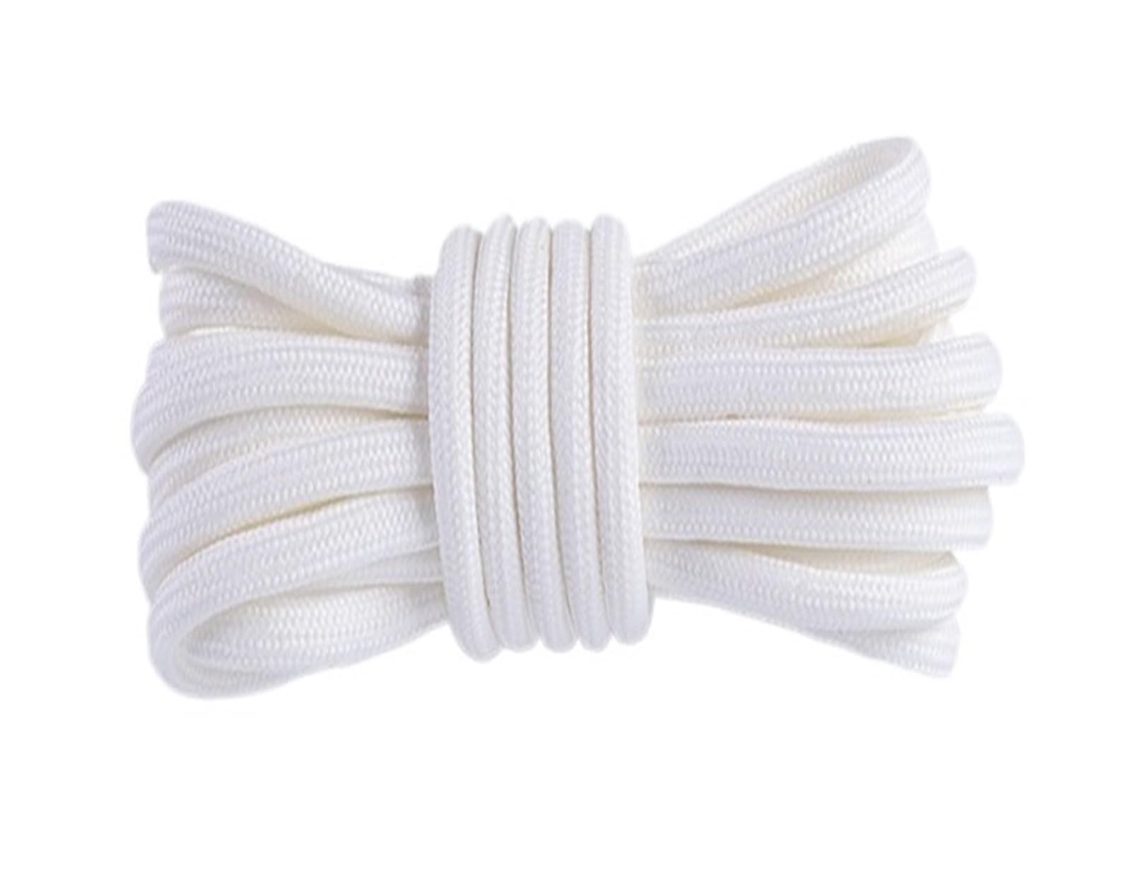 GPDNBIEU Shoelaces, Round Shoelaces for Sports Boots Shoelace Sneakers Shoe Laces Shoestrings Lace Woman Man(White,100cm)