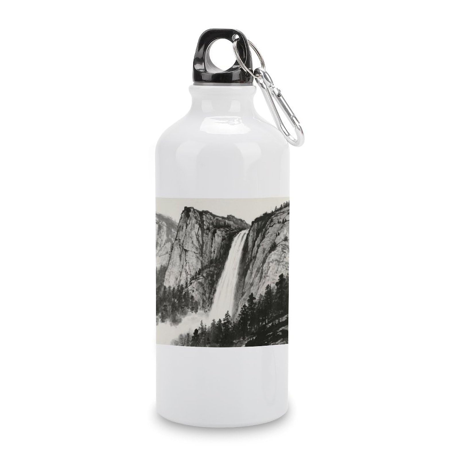 Fekiloot Style Granite Cliffs And Waterfalls Aluminum Water Bottle Travel Tumbler Reusable Lightweight Outdoor Sports Water Bottles For Gym Sports Camping Hiking Fishing600ml