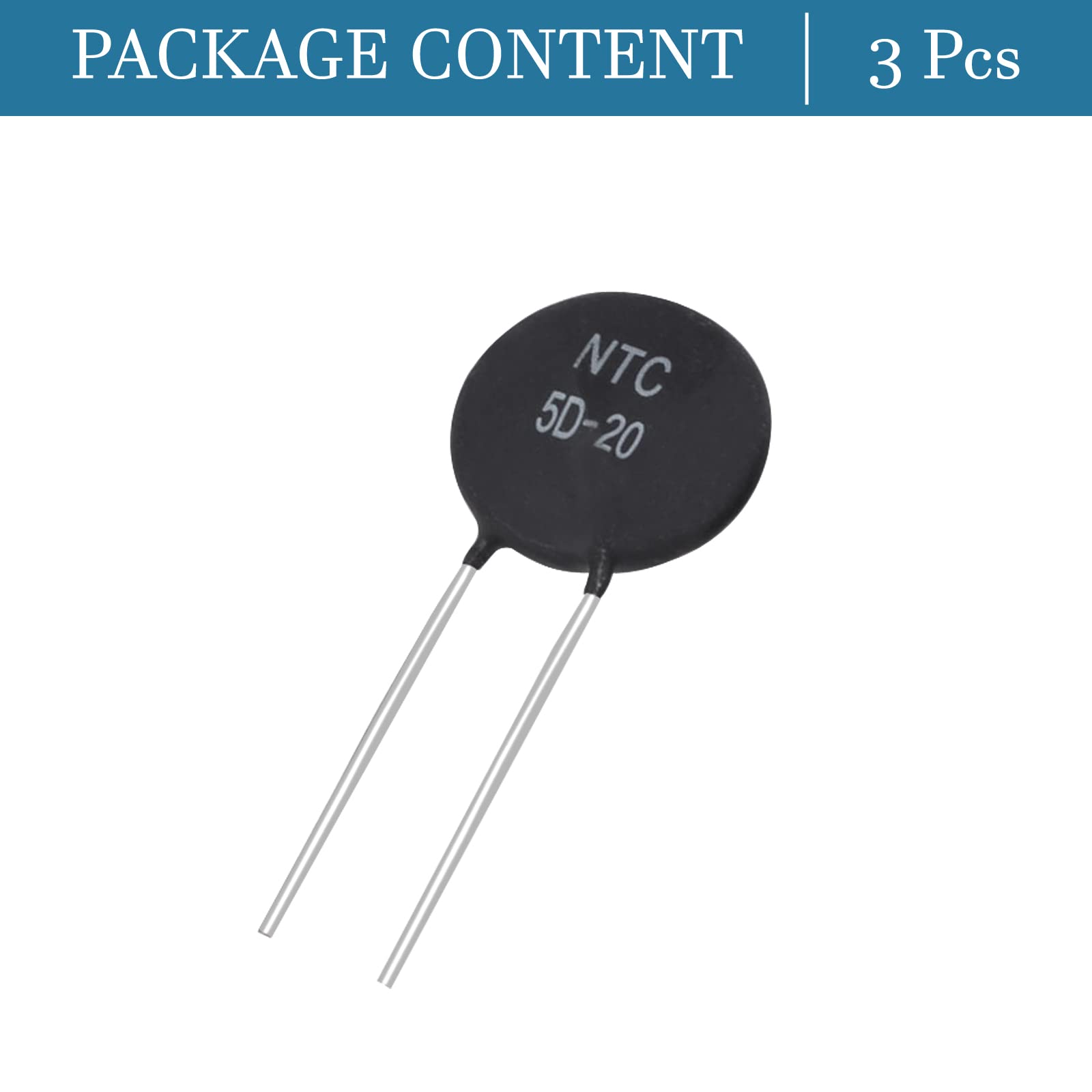 sourcing map Resistencias termistor ntc 5d-11 4a 5 ohm irrupción limitador de corriente 20 pcs