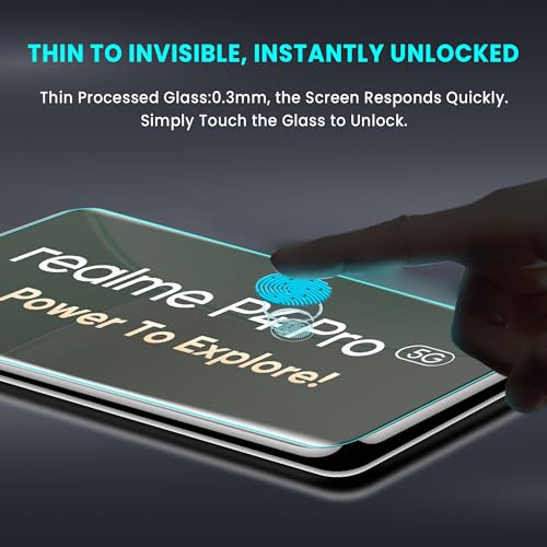 Image of ArmourPro Military Grade UV Tempered Glass Compatible For Realme P4 Pro 5G (6.8 Inch) With Easy UV Installation Kit | Edge To Edge Full Screen Coverage | Crystal Clear, Pack of 2