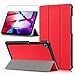 Produktbild HYMY Hülle + Schutzfolie Panzerglas für Lenovo Tab M8-FHD 2019/TB-8505F - Flip Case Cover Schutzhülle Schutzfolie Film Gehärtetes Glas Film Gehärtetes Glas-Red