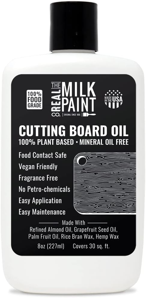 Real Milk Paint, Cutting Board Oil for Wood Chopping Board, Butcher Block, Bamboo, Charcuterie, Food Grade Finish, 32oz