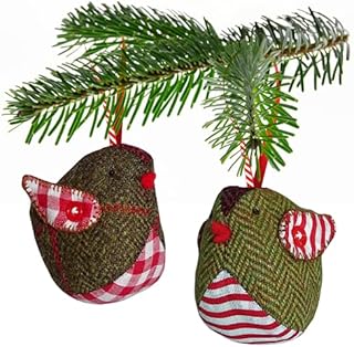 My Fabric Heaven Tweed Robin Sewing Pattern 6 cm Stuffed Soft Bird Christmas Ornament & Easy Photo-Tutorial Booklet. Free Post