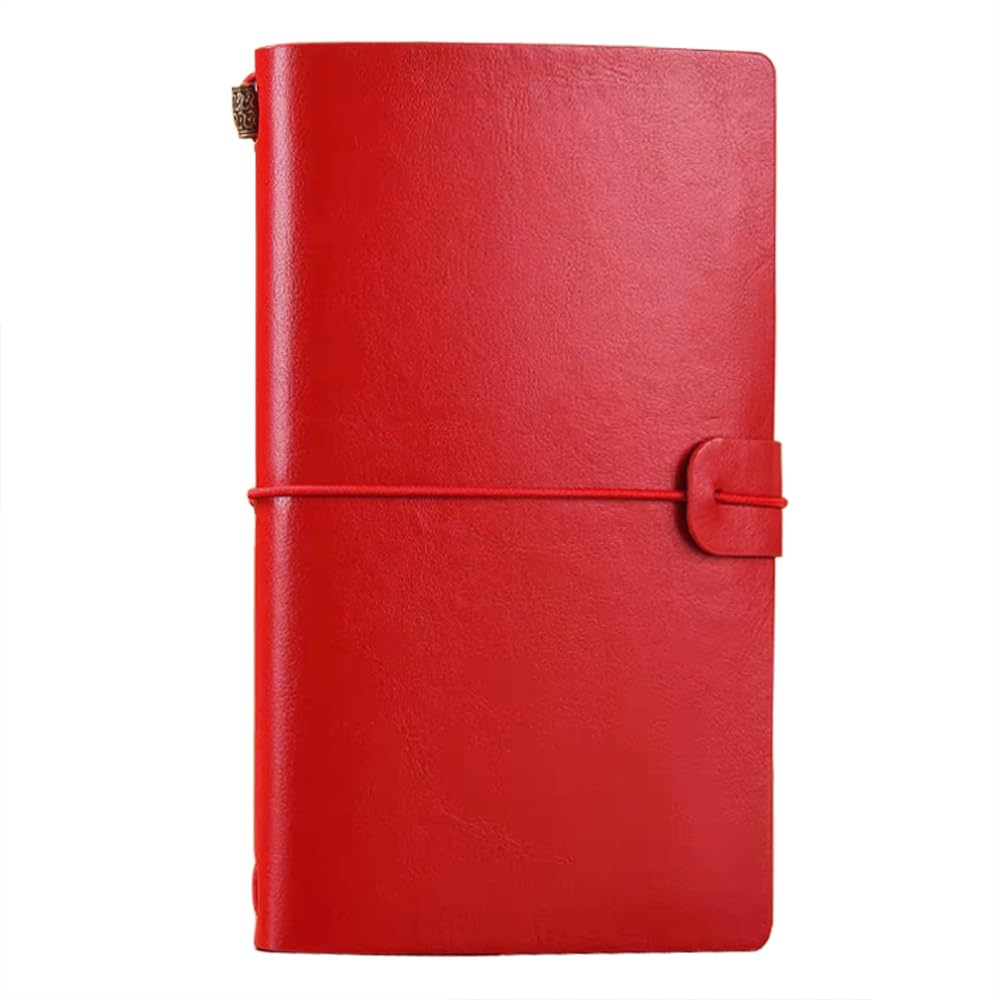 NectaRoy Retro Vintage Refillable Leather Notebook with Lined and Blank Inserts, Travelers Journals Diary Notepad, 12x20cm โ image 1
