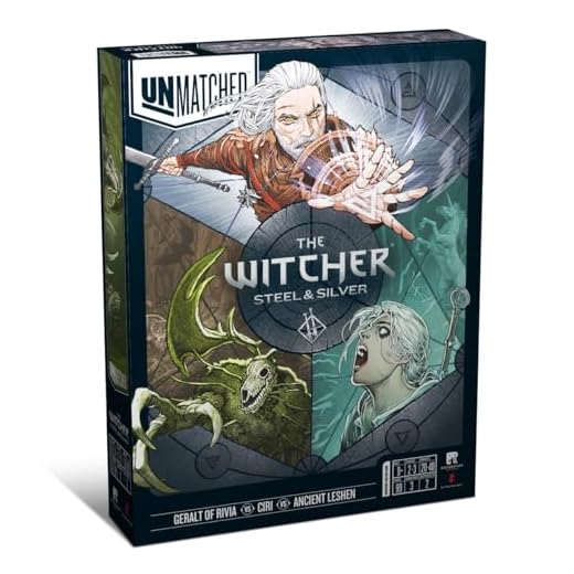 IELLO | Unmatched: The Witcher - Steel & Silver | Gioco da tavolo | Età 9+ | Giocatori 2-3 | Tempo di gioco: oltre 30 minuti