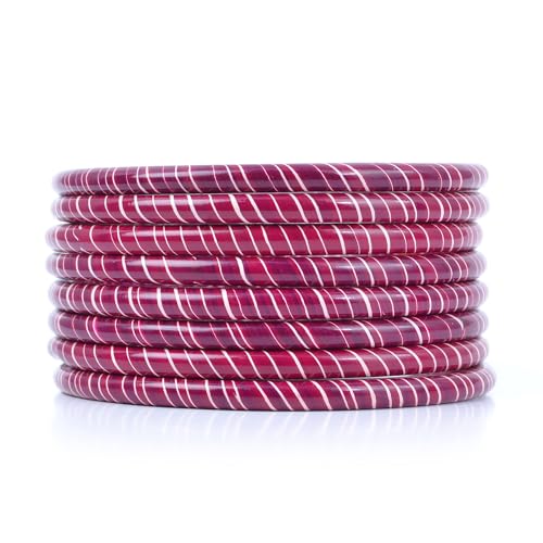 Image of Lac Bangle Set For Women and Girls | Jaipuri Lakh Lehariya Chudi Set | Rajasthani Traditional Chuda |Set of 8