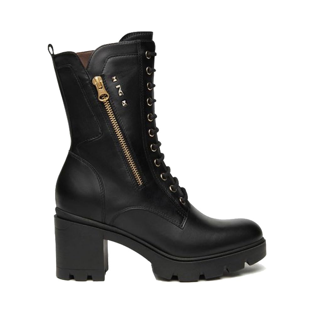 Nero Giardini I514881D Anfibi Donna in Pelle - Nero 38 EU