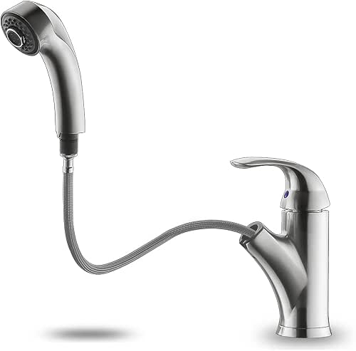 Kitchen Faucet with Sprayer, Brushed Nickel Kitchen Sink Faucet with