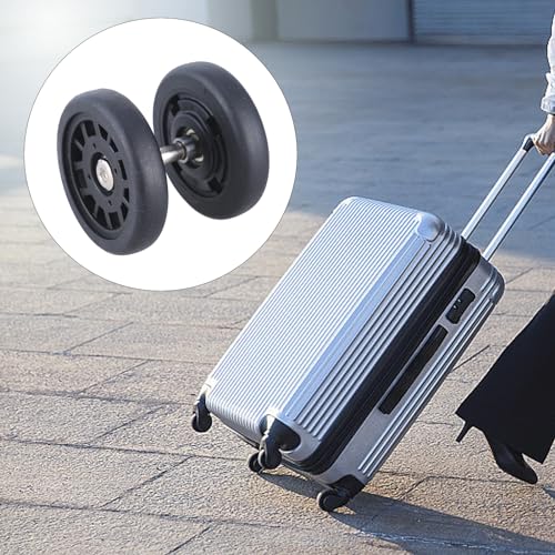 8pieces Luggage Replacement Wheel 55mm Black Double Luggage Wheel Rubber Suitcases Wheel Repair Set Easy Installation2