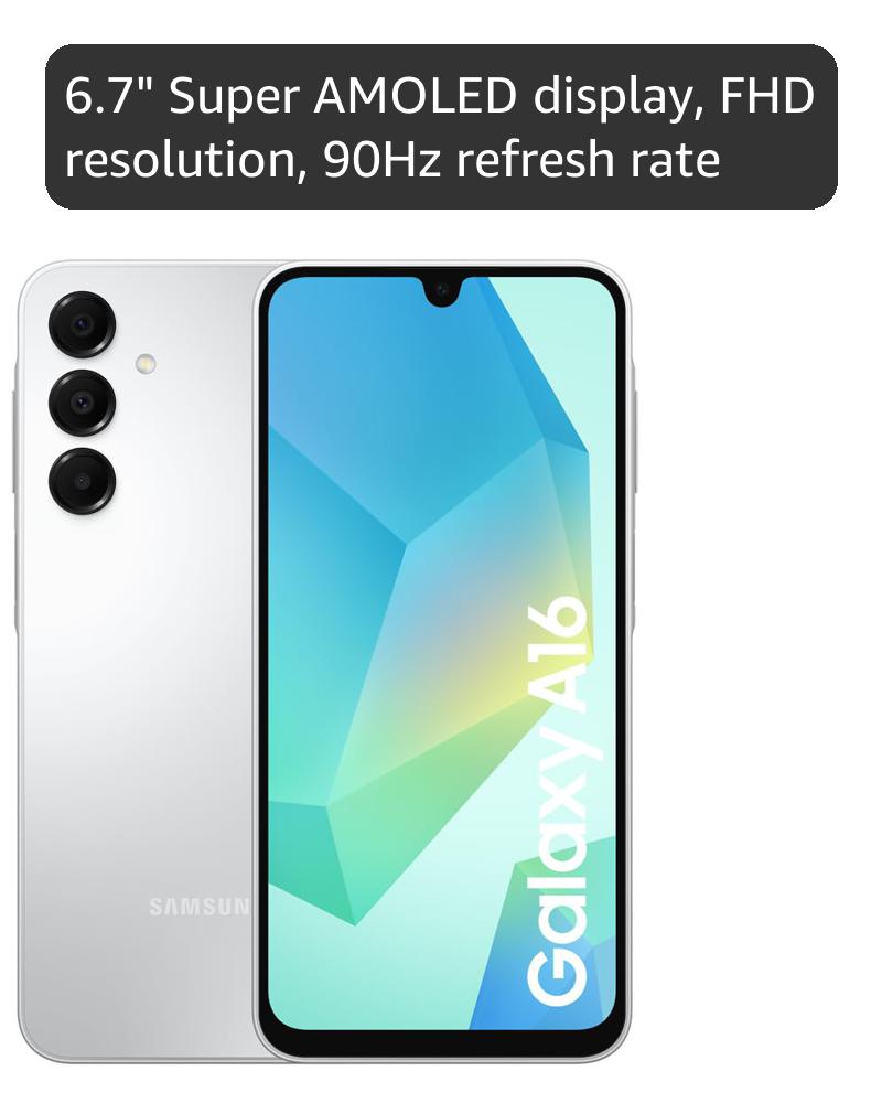 Samsung Galaxy A16 4G Android Smartphone, Super Amoled 6.7