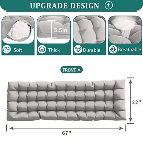 Image of UDPATIO Oversized Zero Gravity Chair Patio Reclining Chairs with Cushion | 29In Set of 2 Outdoor Folding Recliner with Pillows,Cup Holder, Foot Rest, Detachable Pad, Locking Light Grey-xl
