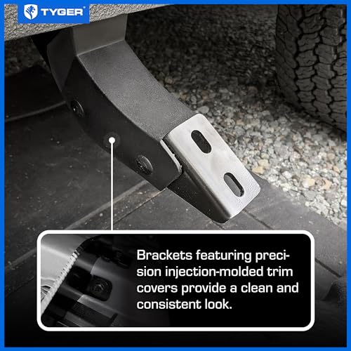 Tyger Auto TG-RS2D40058 4 Inch Riser Running Boards Compatible With 2002-2008 Dodge Ram 1500; 2003-2009 2500 / 3500 | Quad Cab | Tg-Rs2D40058 | Side Step Rails Nerf Bars thumb #5