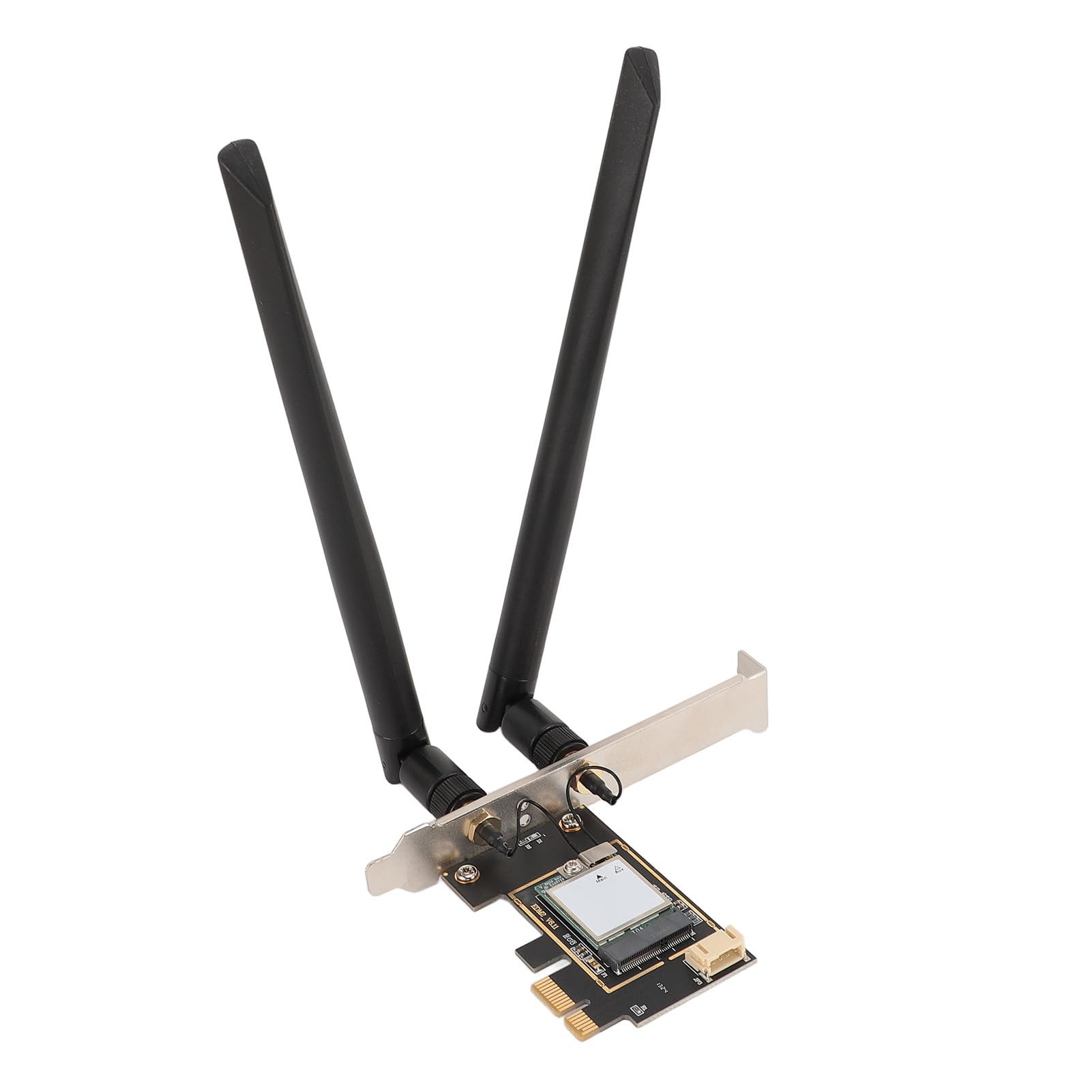 Scheda WiFi per PC Desktop, Scheda di Rete WiFi 7 PCIe, Adattatore Wireless Tri Band 2.4/5/6G con Doppia Antenna, Bluetooth 5.3, MU‑MIMO, Supporto Linux, Openwrt