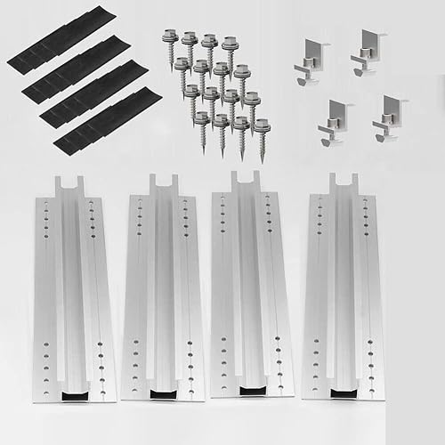 Miniatura 6 de SHENGANG Solar Panel Module Aluminum Bracket Rail Trapezoidal Sheet 30cm Mounting Rail Abrasion (Color  4)