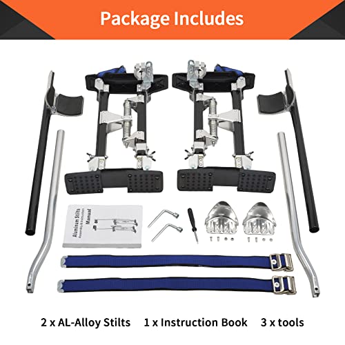 Tbapfs Drywall Stilts 15-23 Inch Height Adjustable Lifts Aluminum Tool For Painting Finishing Pruning Branches Cleaning - Black (15" - 23") #TOP6