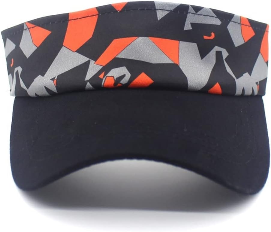 Camo Mesh Visor Hats for Hiking Running Sun Protected Men's Women's Cap Grey