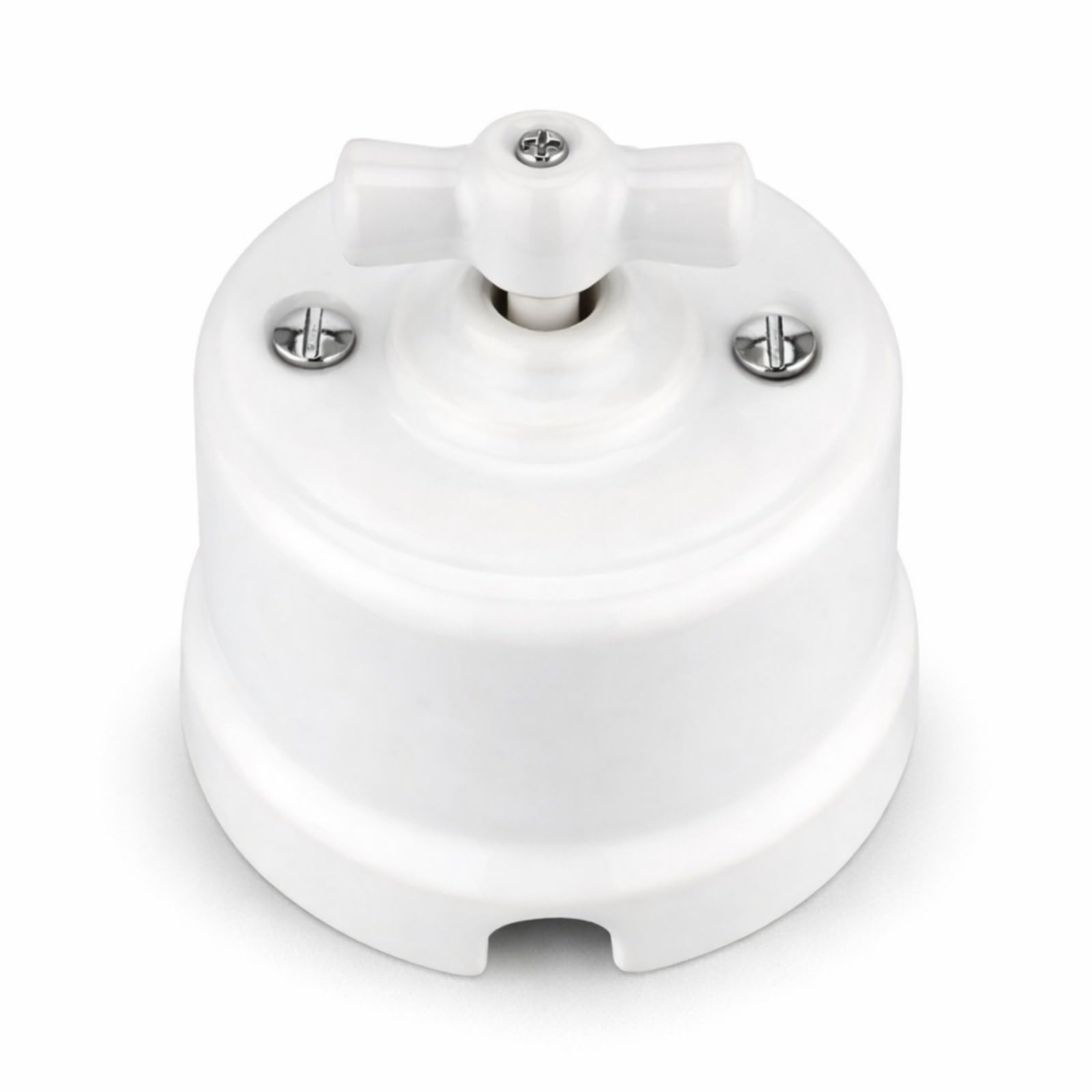 Porcelana natynkowa retro Rotary, przełącznik krzyżowy, All-in-One, seria QR1 biały