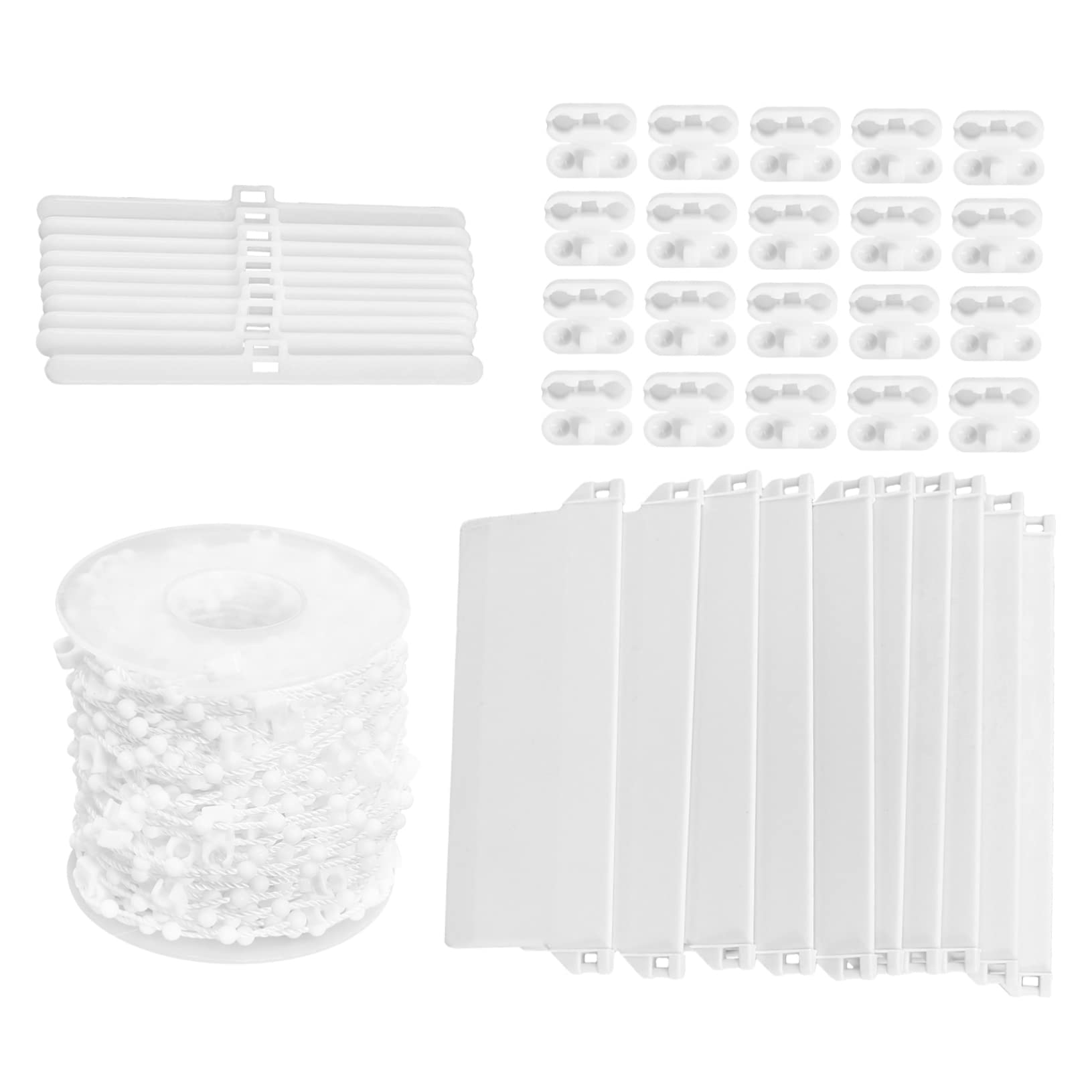 Levemolo Vertical Blind Bottom Chain Bottom Plate Kit 10 Double Hangers 20 Valance Clips for Blinds Strong