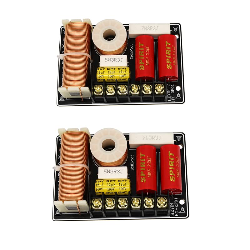 JINGERL 2Pcs Frequency Divider 2 Way 200W Tweeter Bass Crossover 2800Hz Intersect Frequency 4Ohm 8Ohm Speaker Filter Home Theater DIY (Color : 2 Pieces)