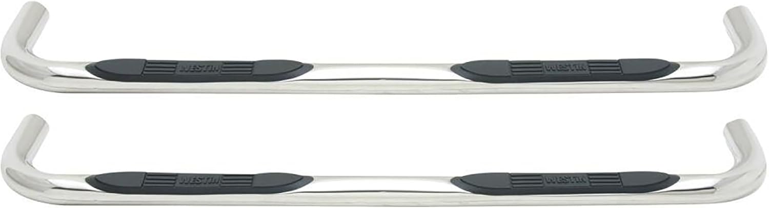 Westin 23-0530 E-Series 3 Round Nerf Bars fits 1980-1997 F150 F250 F350 Standard Cab (97 HD Models only) 1980-1996 Bronco Full Size Polished Pair