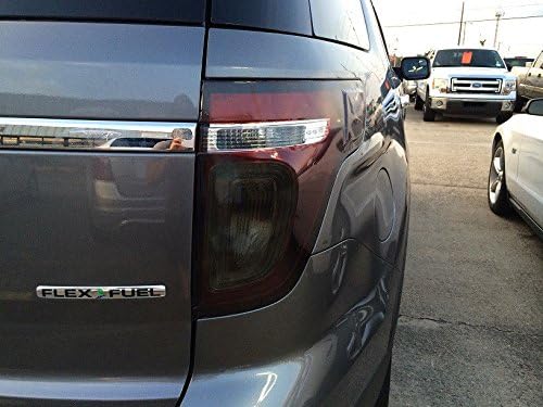 SlickMod Precut Vinyl Tint Cover for 2011-2015 Ford Explorer Taillights (Reverse Cutout, 20% Dark Smoke)