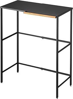 Amazon.co.jp: 伸縮 ゴミ箱上ラック ブラック 約W42.5~76XD42