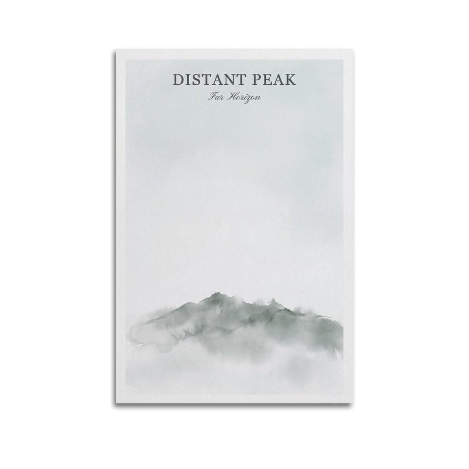 XKUGA Zen Landscape Poster Distant Peak Misty Ridge Calm Meditation Modern Decorative Canvas Prints - Ideal Wall Art for Family, Man Cave, Game Room, Boys & Girls Bedroom 24x36inch(60x90cm)