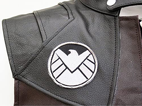 Mens Clint Barton Hawkeye Jeremy Renner Cosplay Costume Stylish Biker Black Faux Leather Vest2
