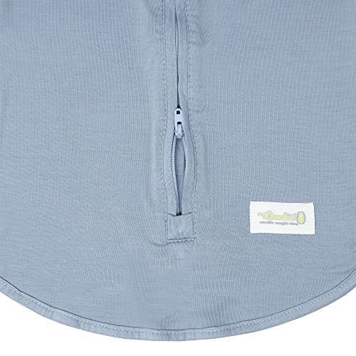 Image of Woombie Eucalyptus Leaf Tencel Sweaddling Blanket - Ultra Soft, Soothing Eucalyptus Fiber Baby Swaddle - Wearable Baby Blanket - Celestial Blue, 5-13lbs