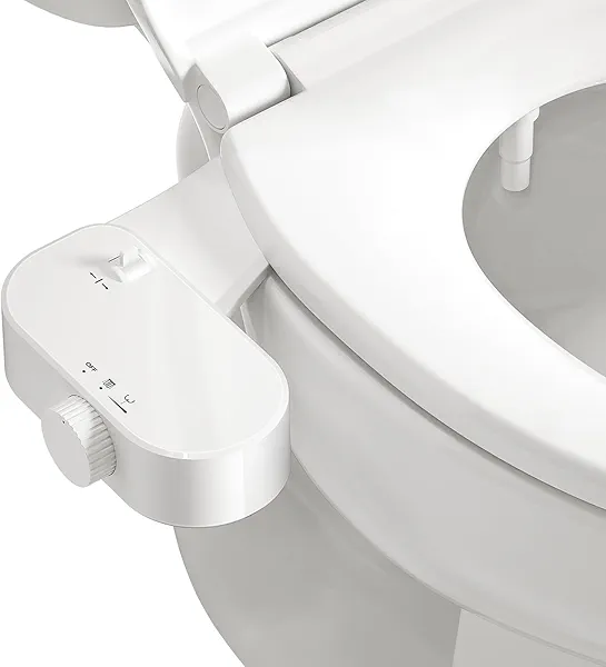 THAMEBA Bidet Attachment for Toilet Seat, Self-Cleaning Bidet Toilet Seat Attachment with Adjustable Bidet Angle (White)