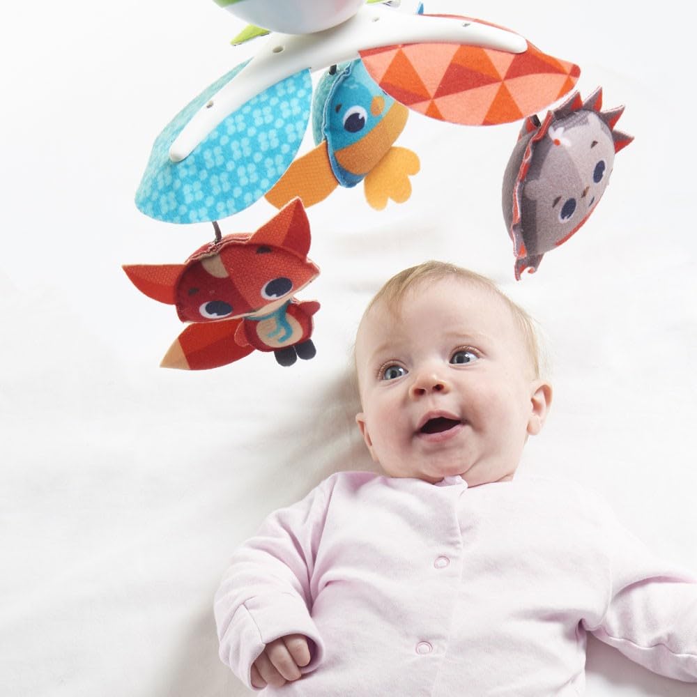 Tiny Love Take Along Mobile, 3-in-1 Musik Mobile Baby Elektrisch, 0+ Monate, Mobile Babybett, Mobile mit Musik, 3 Verbindungsstücken, 5 Melodien, 30 Minuten Kontinuierliche Musik, Meadow Days