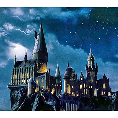 DIY 5D Diamond Painting Kits, CAYUDEN 12x16 inch Diamond Art Kits Castle Night Diamond Paintings Kits for Adults Kids Full Drill Diamond Gem Art Kits Castle Diamond Dots for Adults Children Cover