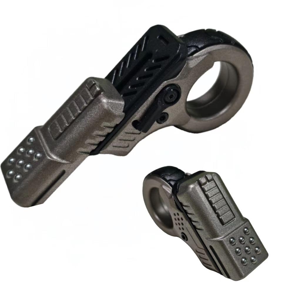 FELIXCONN Metal Fidget Gun Slider Toy for Adults - 5-in-1 Stress Relief Modes, Zinc Alloy Folding Ratchet Pistol with Haptic Feedback, Portable Desk