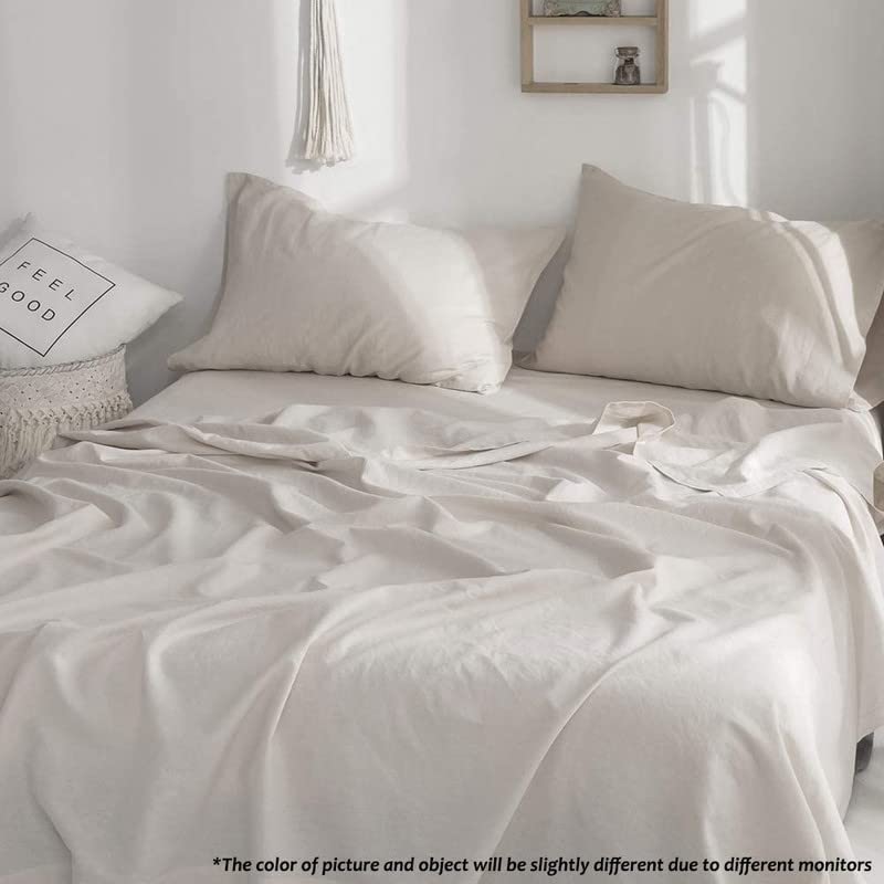 Image of CULTIVER Microfiber Bedsheet For Single Bed, Solid Colour Size With 1 Pillow Cover, Small Plain Ultra Soft Brushed Micro Fabric Shrinkage & Fade Resistant (60X90 Inch, Beige Color300 Tc)