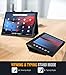 Poetic Slimfolio Series Designed for Google Pixel Slate 12.3 Inch Case, Premium Slim Synthetic Leather Flip Stand Cover with Stylus Loop, Auto Sleep/Wake, Magnetic Closure, Black