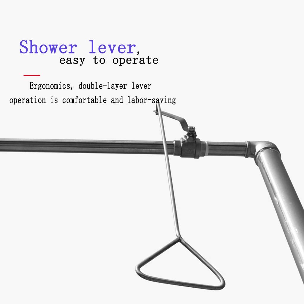 Stacja do przemywania oczu i prysznic awaryjny 304 Stal nierdzewna Urządzenie do 304 Stal nierdzewna Urządzenie do przemywania oczu i prysznica do laboratorium i magazynu (kolor: z pedałami)