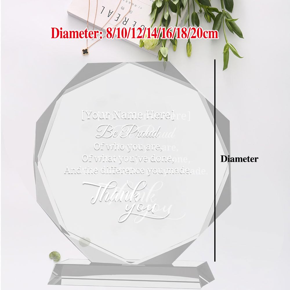 Trofeo de Cristal Personalizado con Grabado Profundo, para Eventos Empresariales y Deportivos