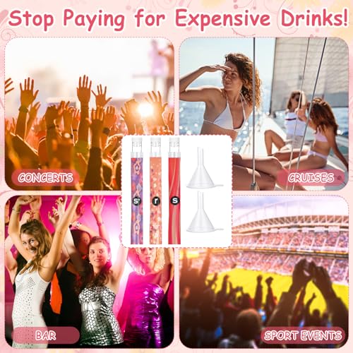 Image of Copkim 38 Pcs Tampon Tube Set for Women,Rainbow Style | Plastic Travel Tube Containers, Reusable Wrappers, for Festivals Cruises Sports Events Concert