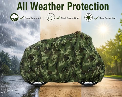 Image of Bike, Bicycle, Cycling, Rain Waterproof, Dust Proof Polyester Cover Jungle Print