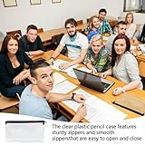 OBYJCA 2 Pcs Clear Pencil Case for Exams, Transparent See Through Exam Pencil Case Clear with Zipperfor Girls Boys Exams Stationary (PVC) - Image 6